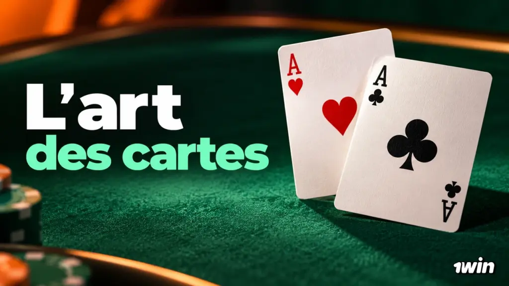 As de cœur et as de trèfle posés sur un tapis de jeu vert