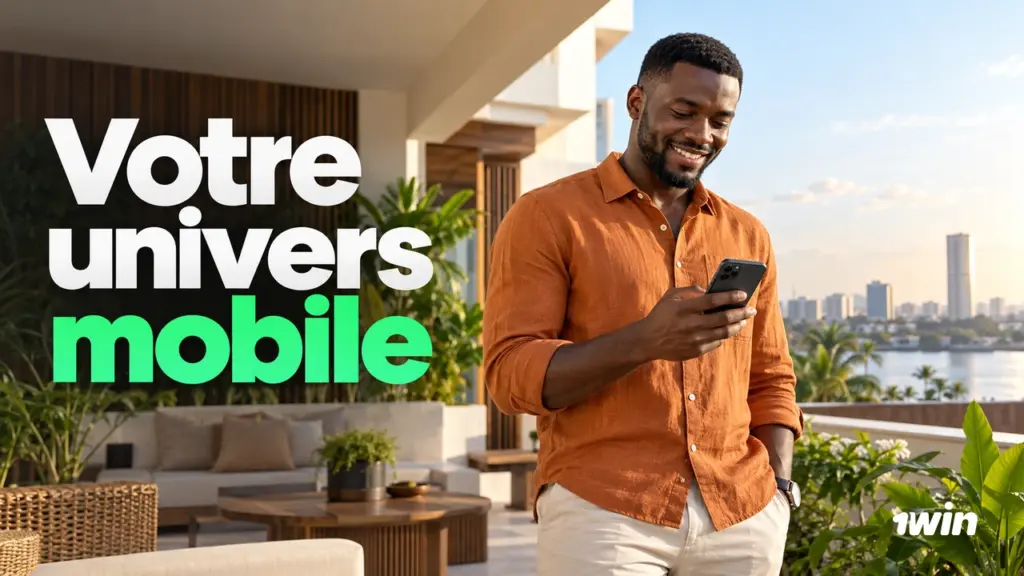 Homme utilisant son téléphone sur une terrasse.
