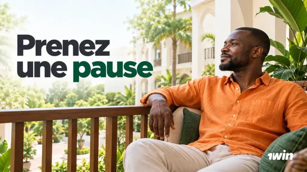 Homme se reposant sur une terrasse.