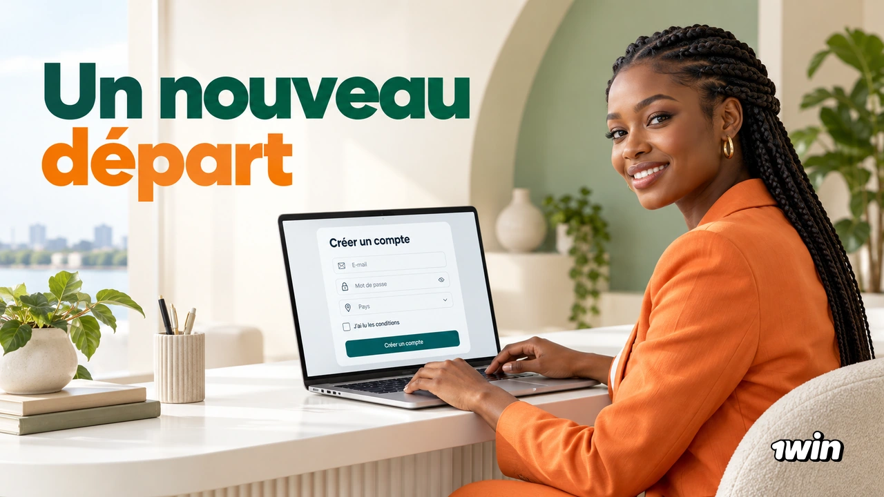 Femme devant un ordinateur affichant un formulaire Créer un compte.