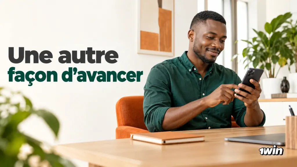Homme adulte consultant son téléphone près d’un ordinateur portable